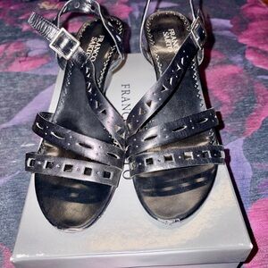 Franco Sarto Black Cutout Sandals
